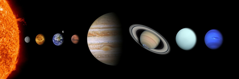 Srovnání průměrných průměrů planet ve Sluneční soustavě: rozmanitost rozměrů ve vesmíru